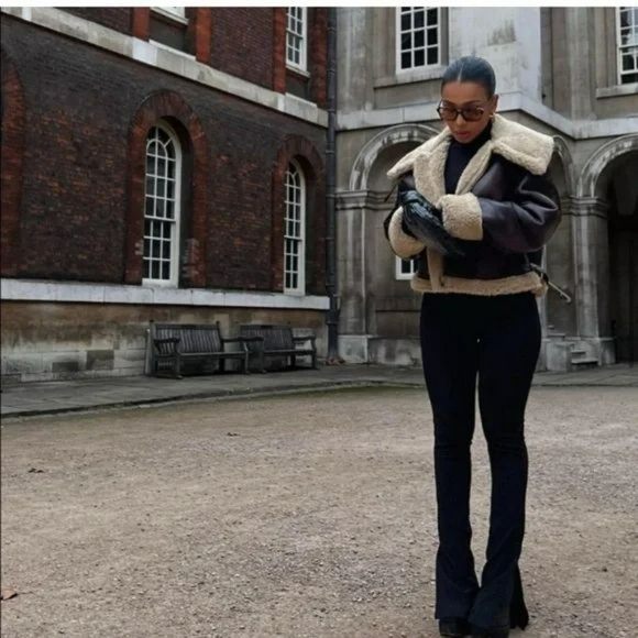 ZARA FAUX FUR DOUBLE FACED JACKET - Picture 1 of 13